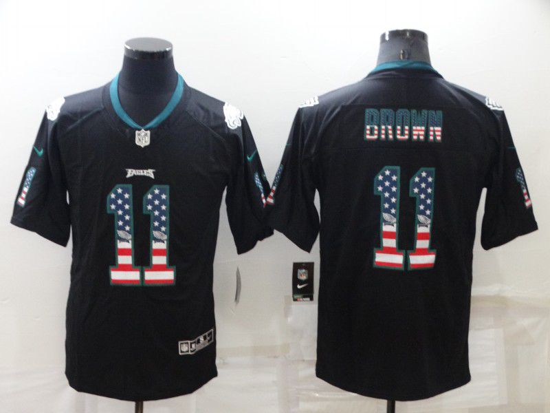 Men Philadelphia Eagles #11 Brown Black 2022 Nike USA Flag Fashion Color Rush Limited NFL Jersey->philadelphia eagles->NFL Jersey